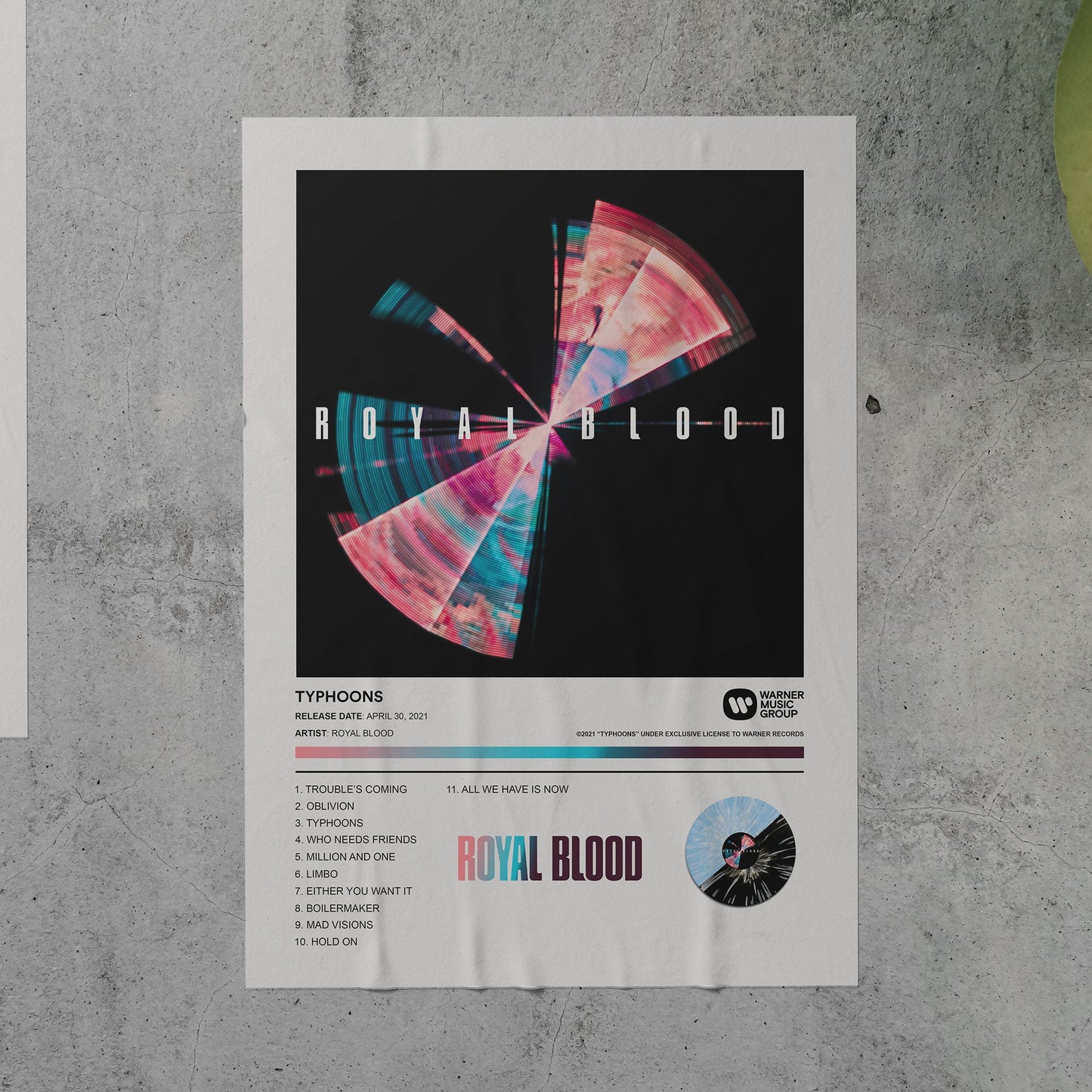 Royal Blood TYPHOONS Album Poster