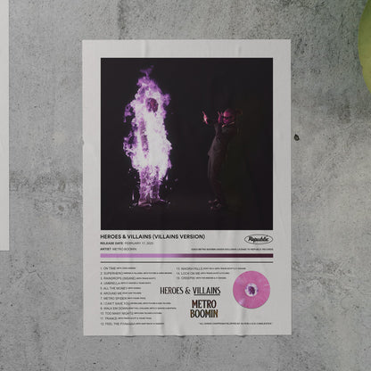 Metro Boomin HEROES & VILLAINS (VILLAINS VERSION) Album Poster