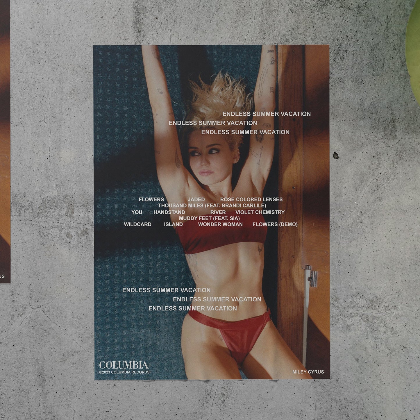 Miley Cyrus ENDLESS SUMMER VACATION Tracklist Poster