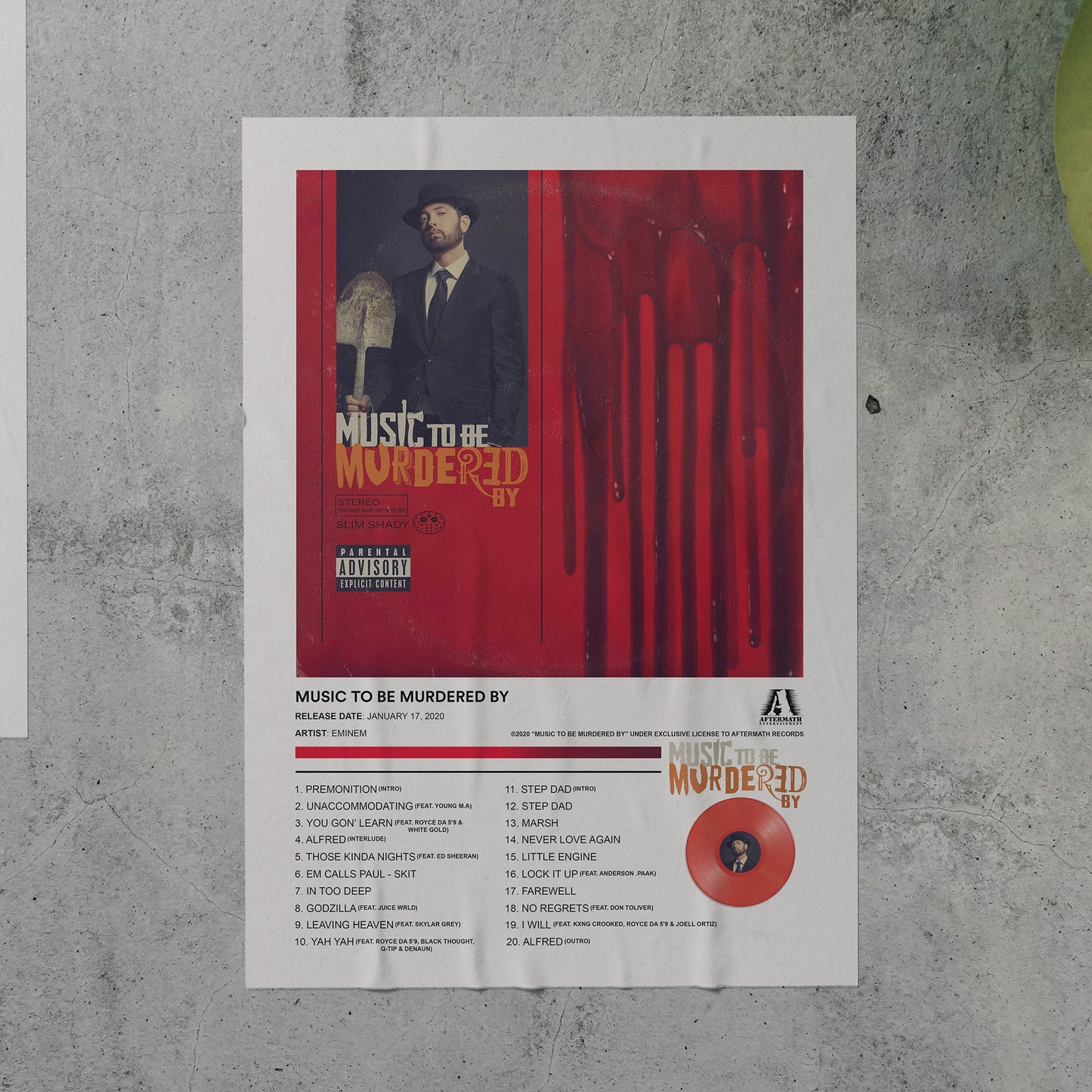 Eminem MUSIC TO BE MURDERED BY Album Poster