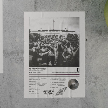 Kendrick Lamar TO PIMP A BUTTERFLY Album Poster