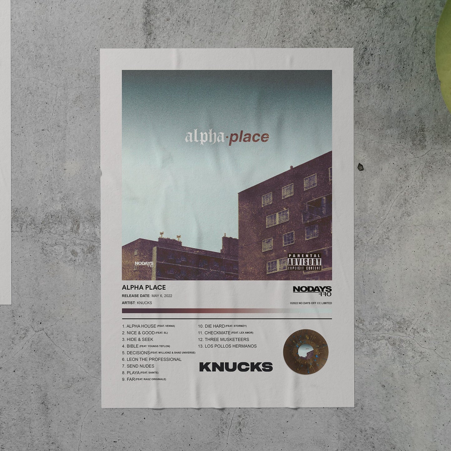 Knucks ALPHA PLACE Album Poster