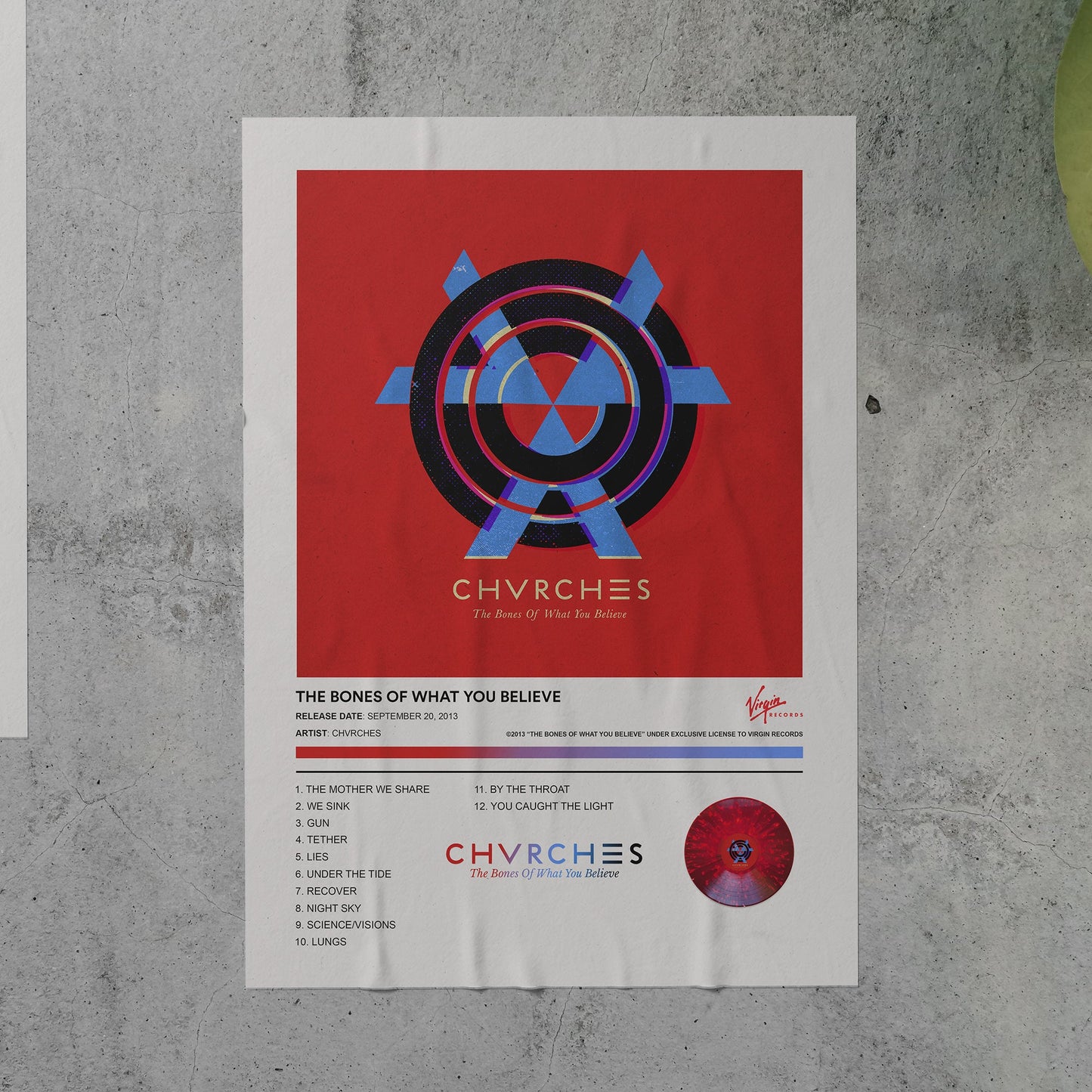 CHVRCHES THE BONES OF WHAT YOU BELIEVE Album Poster
