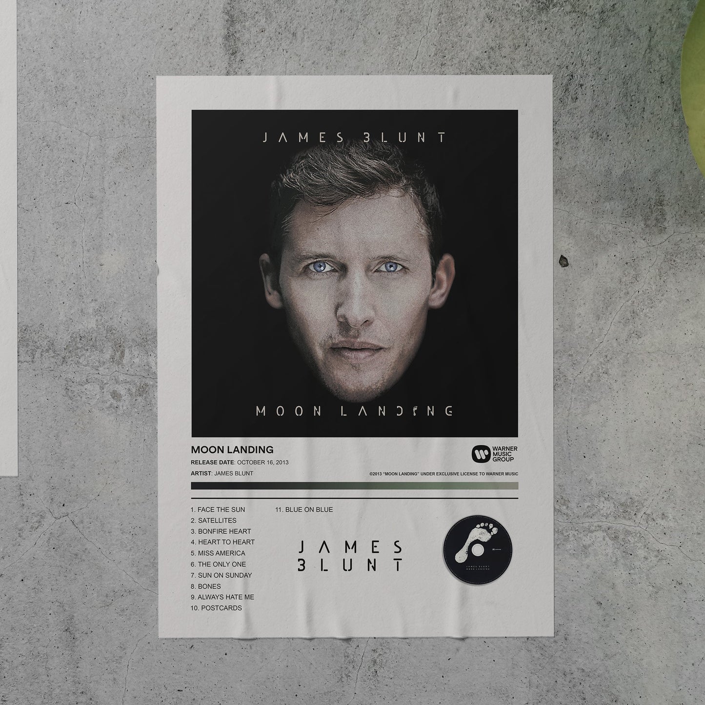 James Blunt MOON LANDING Album Poster