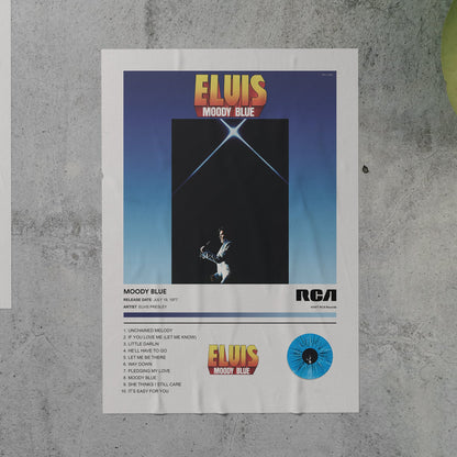 Elvis Presley MOODY BLUE Album Poster