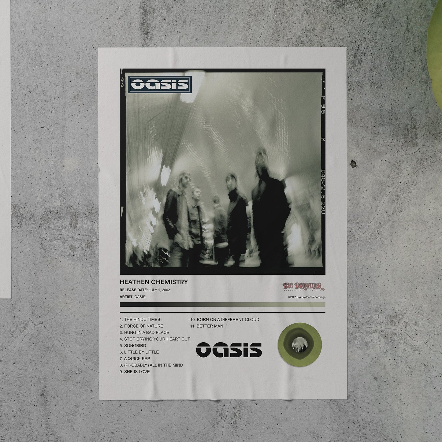 Oasis HEATHEN CHEMISTRY Album Poster