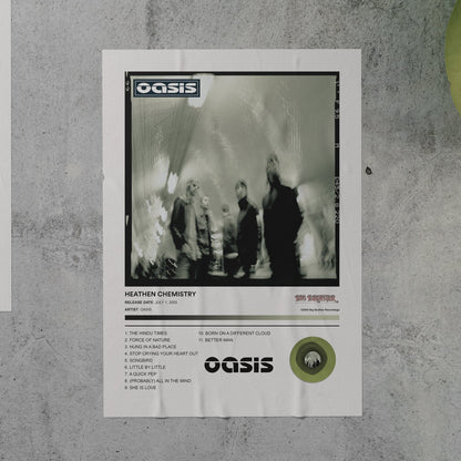 Oasis HEATHEN CHEMISTRY Album Poster