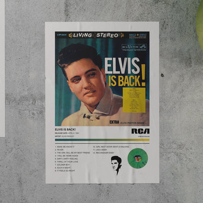 Elvis Presley ELVIS IS BACK! Album Poster