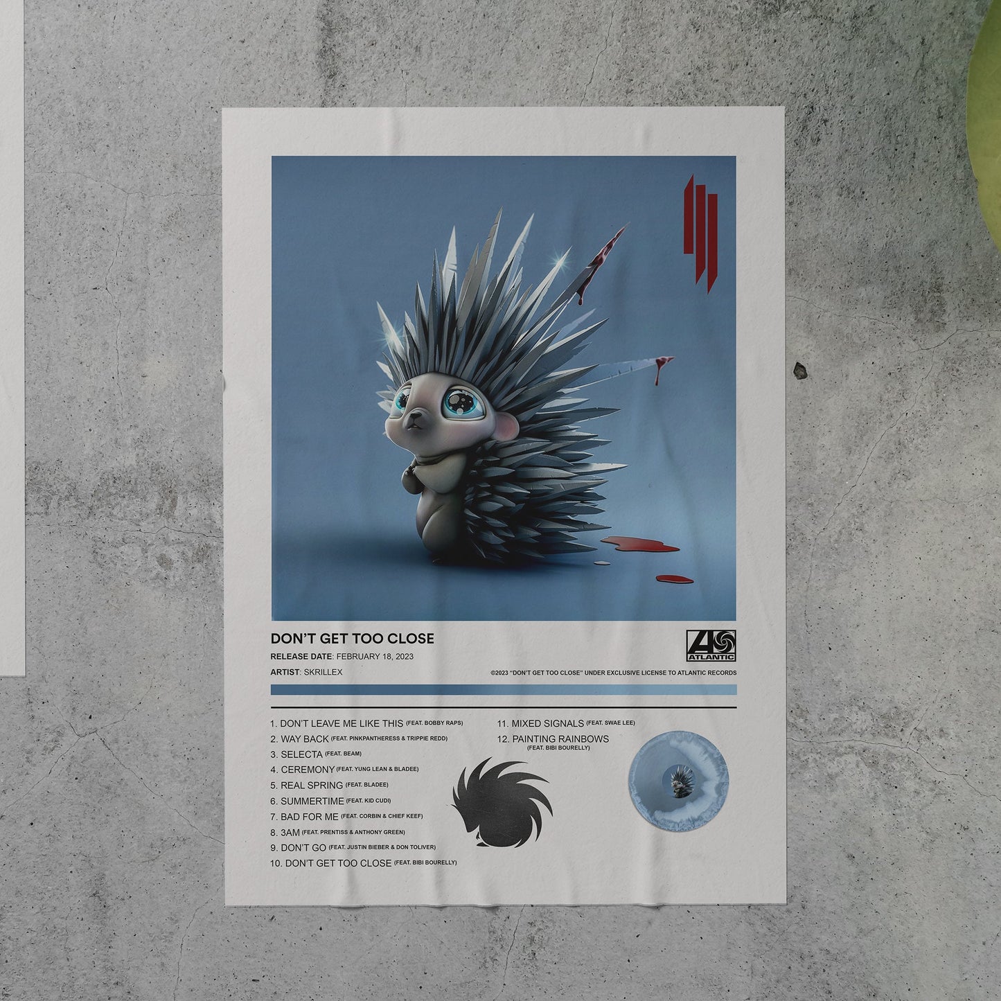 Skrillex DON'T GET TOO CLOSE Album Poster