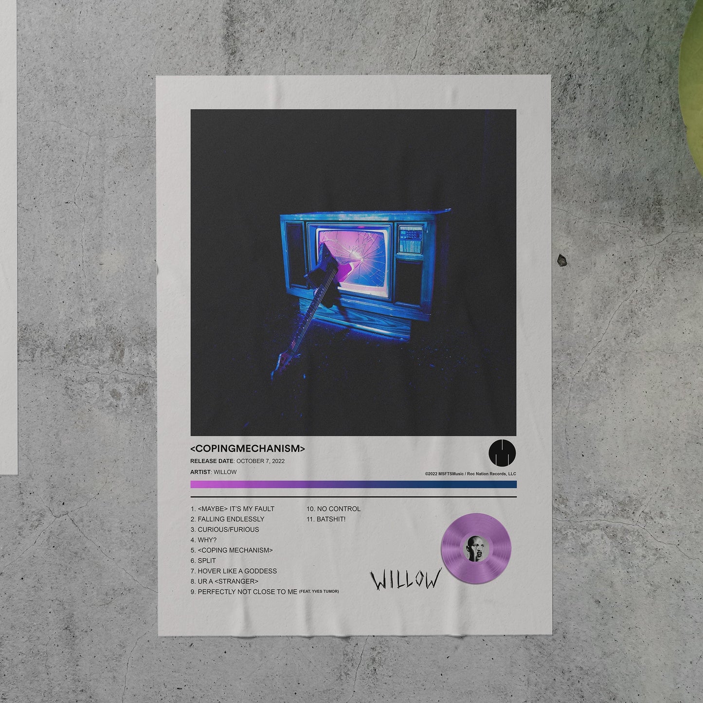 Willow COPINGMECHANISM Album Poster