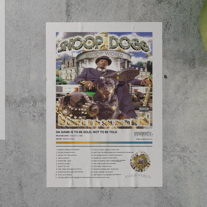 Snoop Dogg DA GAME IS TO BE SOLD, NOT TO BE TOLD Album Poster