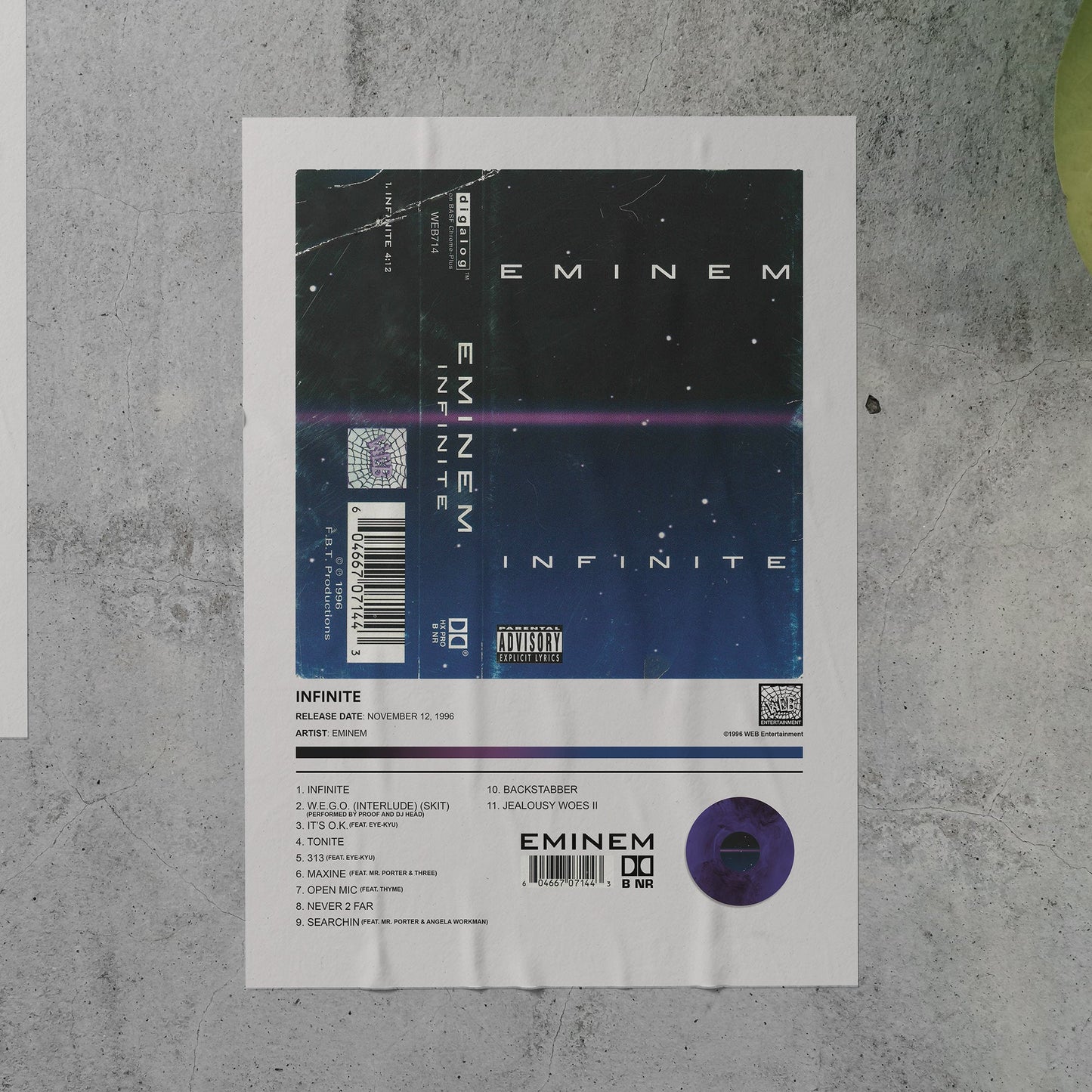 Eminem INFINITE Album Poster