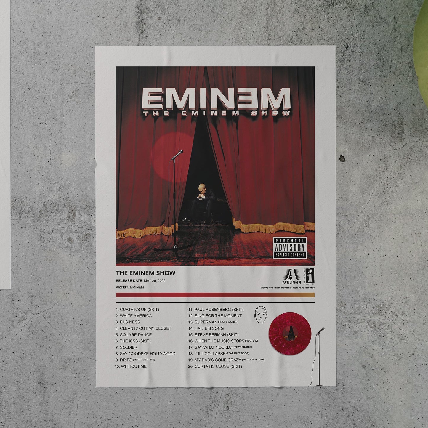 Eminem THE EMINEM SHOW Album Poster