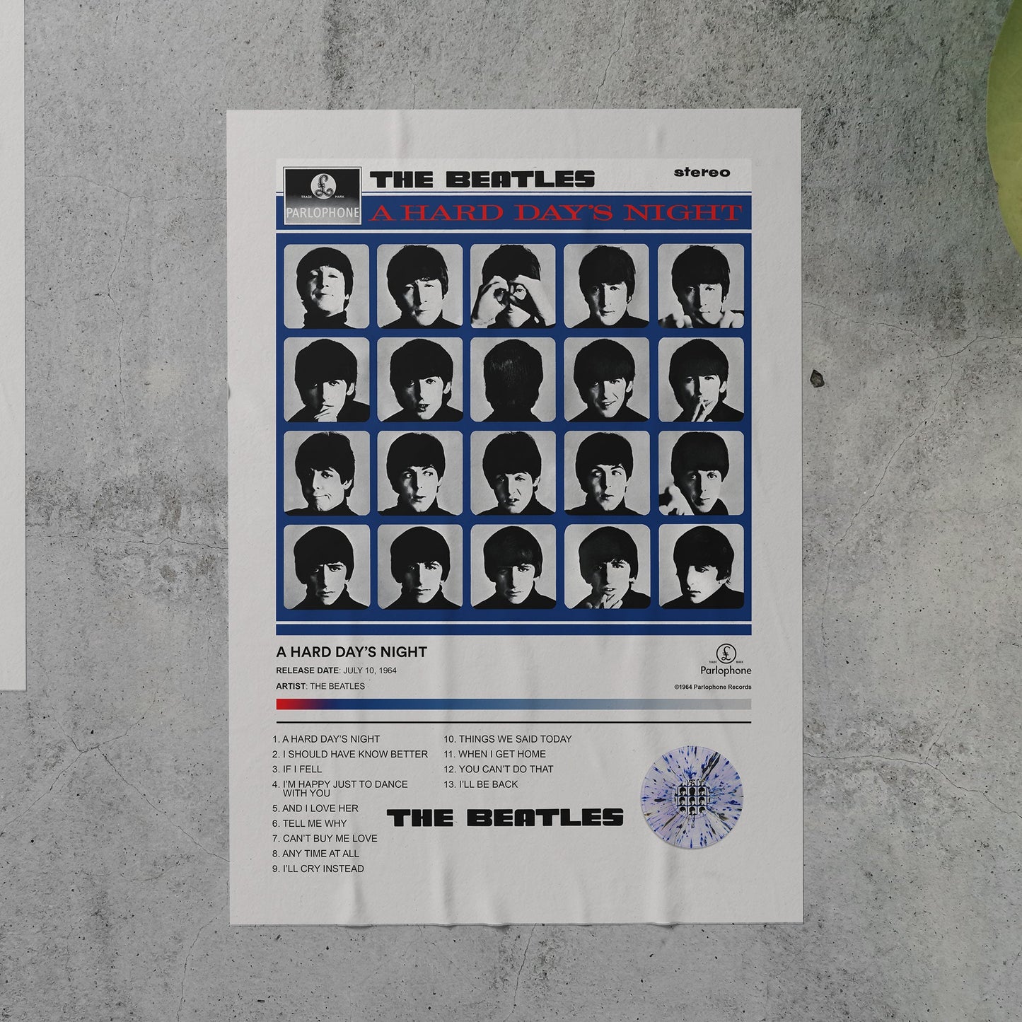 The Beatles A HARD DAY'S NIGHT Album Poster