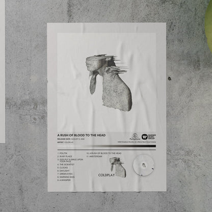 Coldplay A RUSH OF BLOOD TO THE HEAD Album Poster