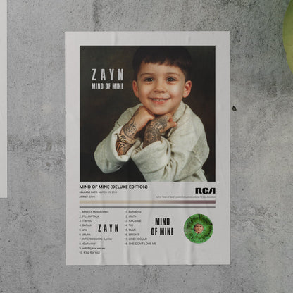 ZAYN MIND OF MINE Album Poster