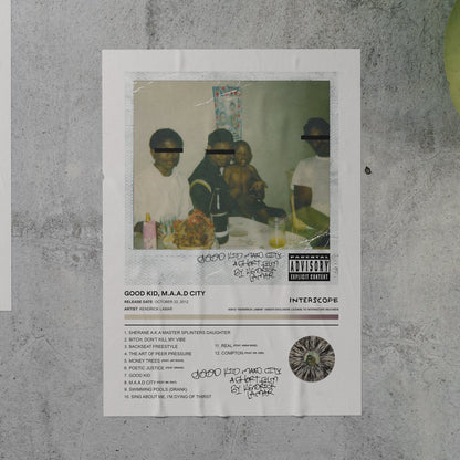 Kendrick Lamar GOOD KID, M.A.A.D CITY Album Poster