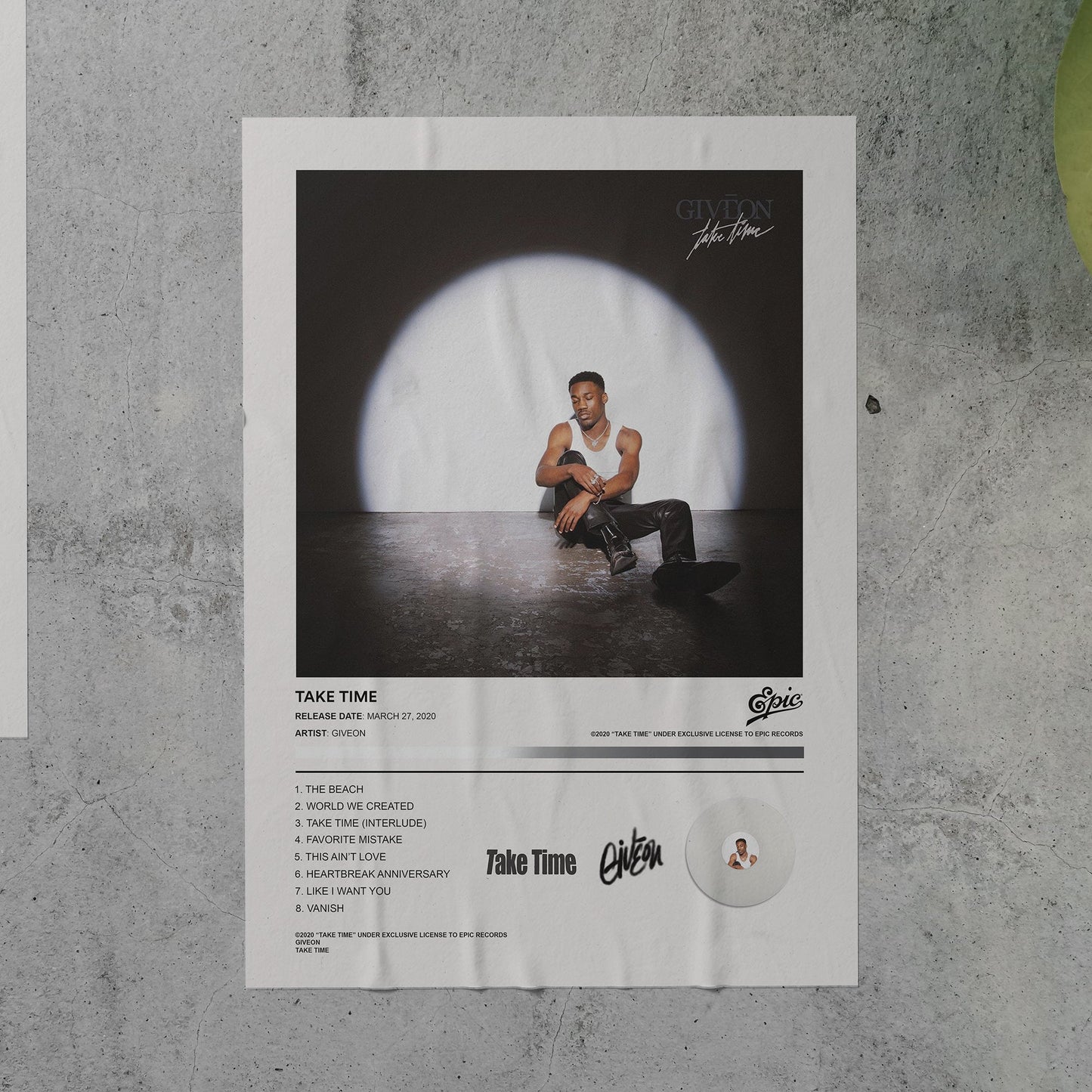 Giveon TAKE TIME Album Poster