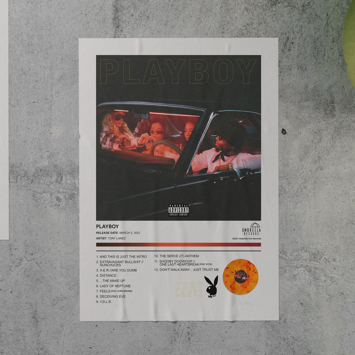 Tory Lanez PLAYBOY Album Poster