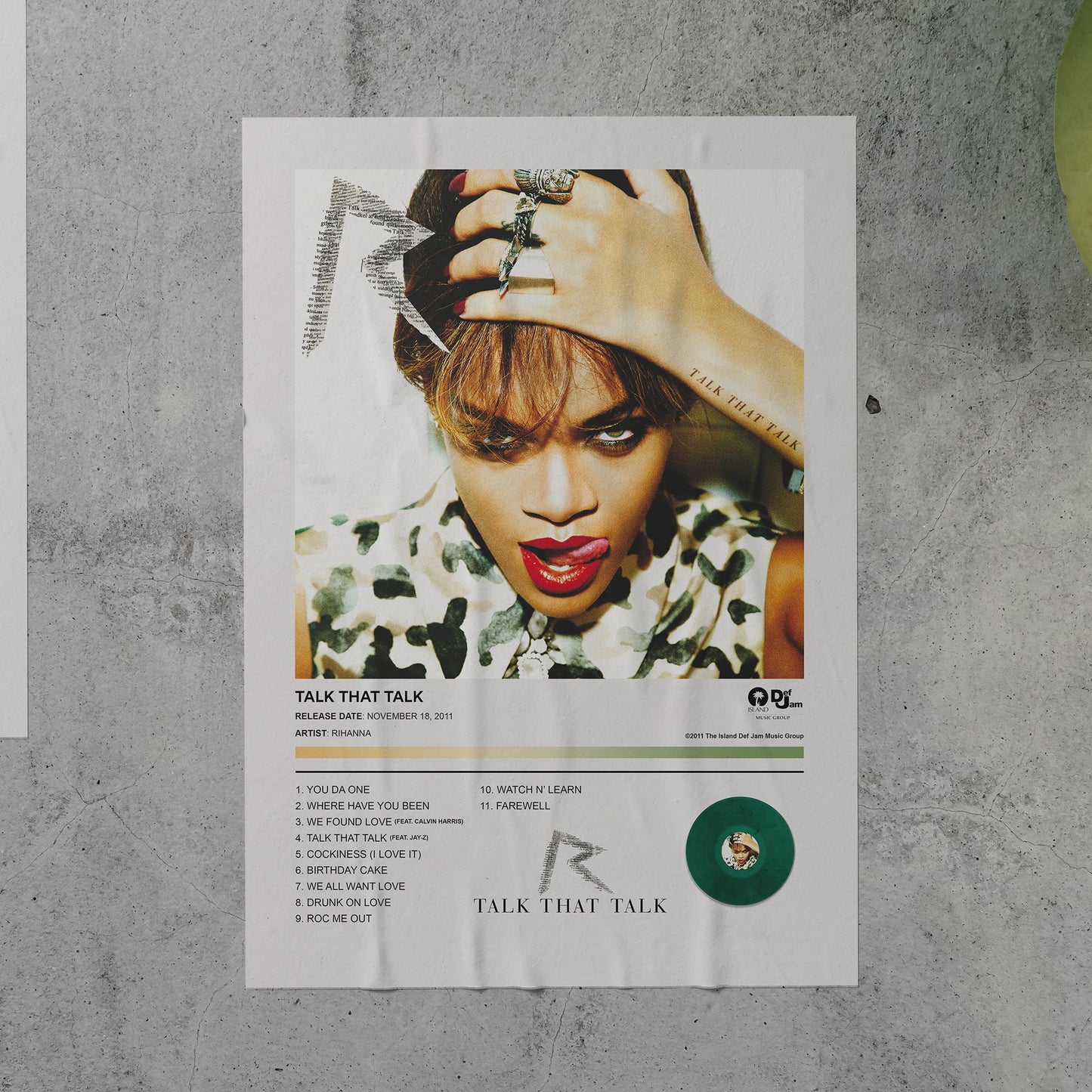 Rihanna TALK THAT TALK Album Poster
