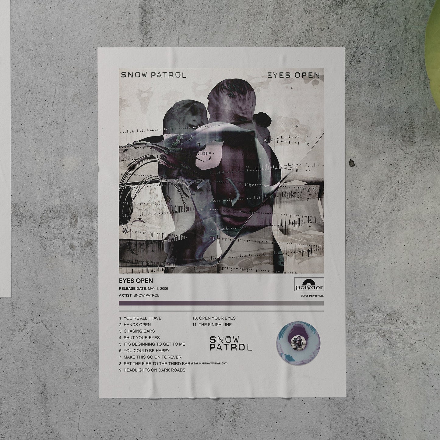 Snow Patrol EYES OPEN Album Poster