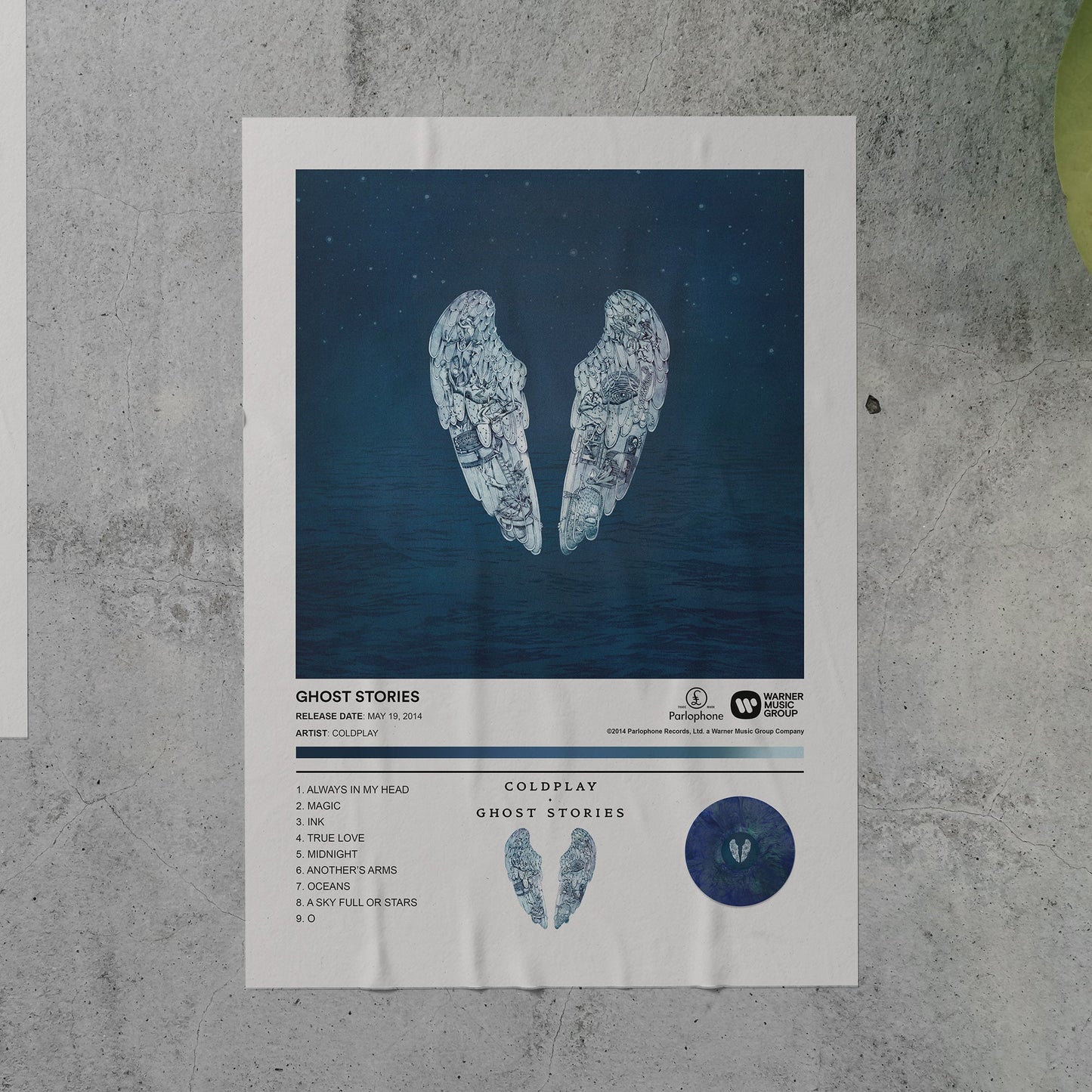 Coldplay GHOST STORIES Album Poster