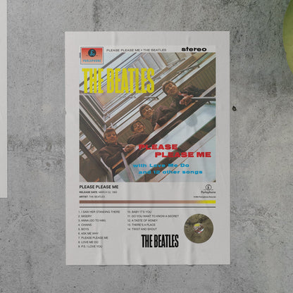 The Beatles PLEASE PLEASE ME Album Poster