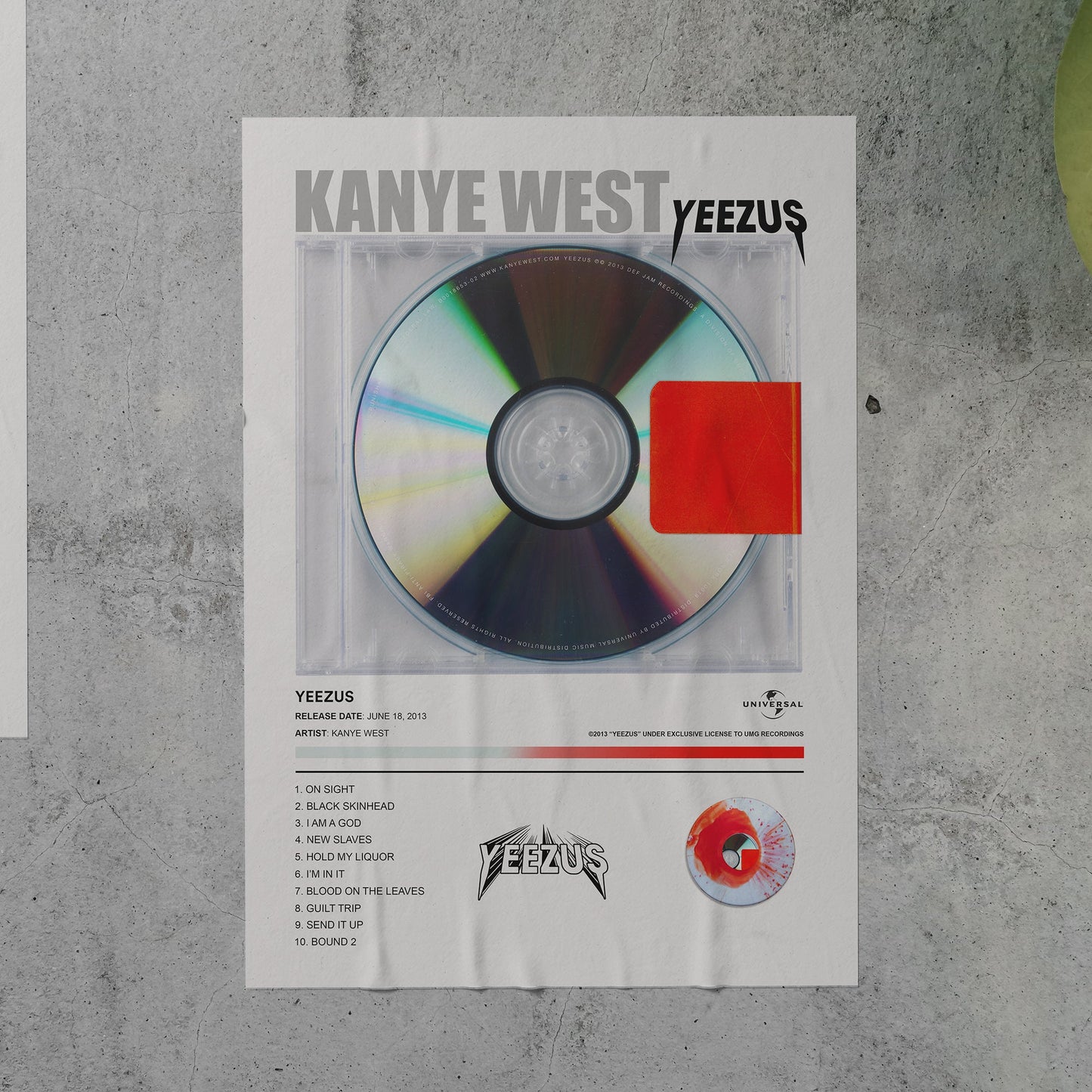 Kanye West YEEZUS Album Poster
