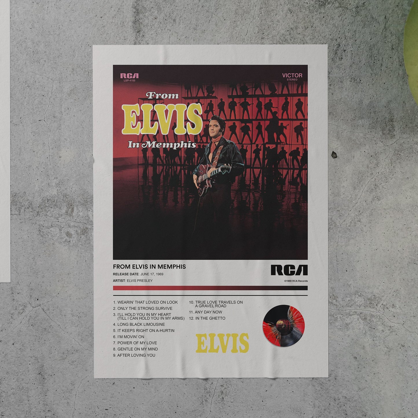 Elvis Presley FROM ELVIS IN MEMPHIS Album Poster