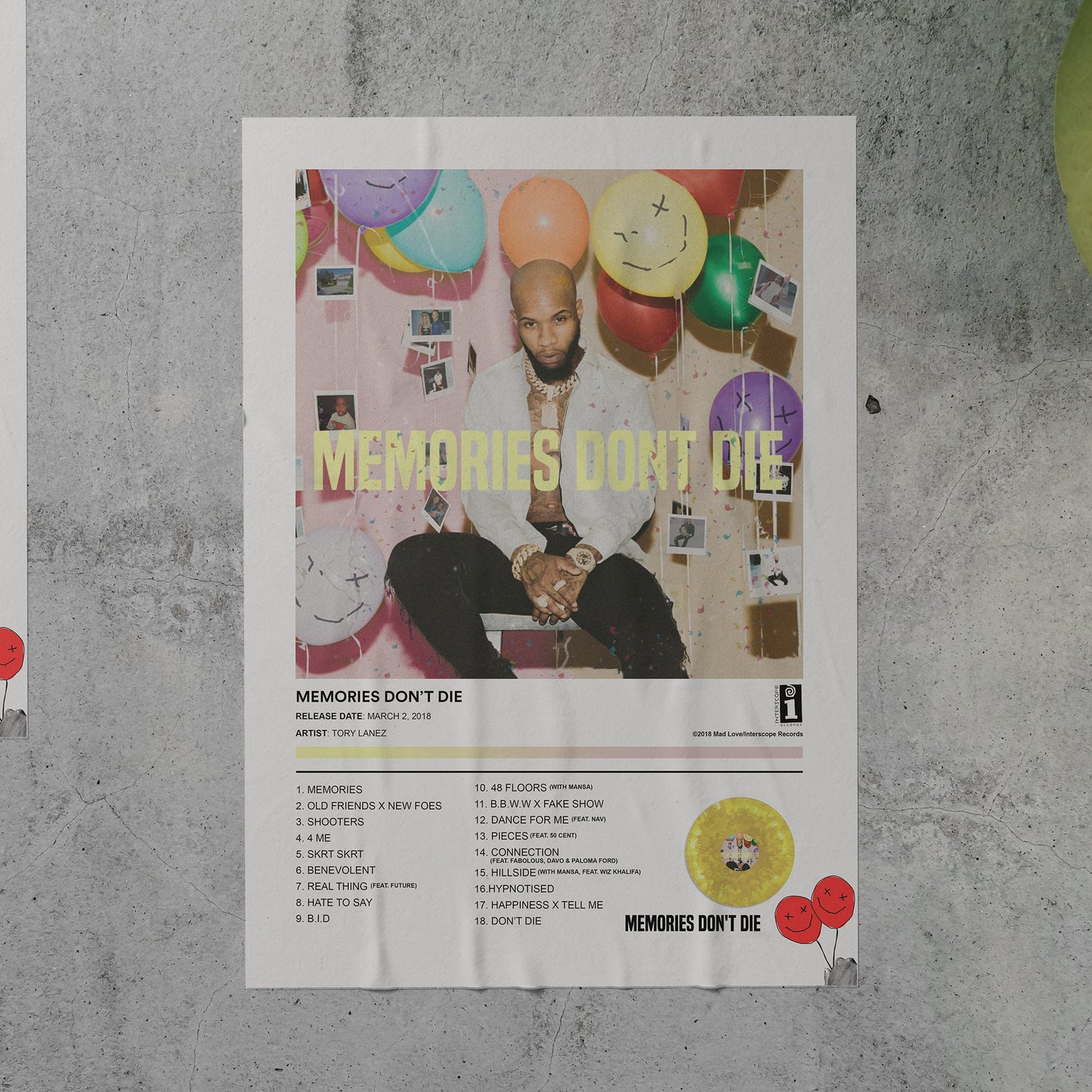 Tory Lanez MEMORIES DON'T DIE Album Poster