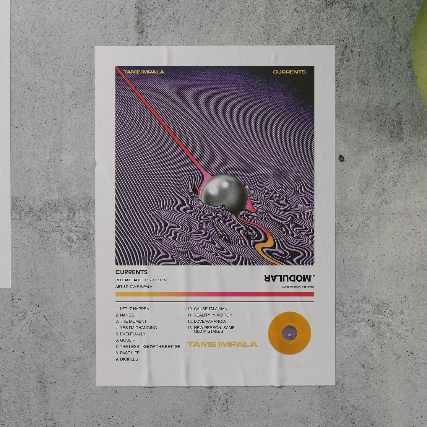 Tame Impala CURRENTS Album Poster