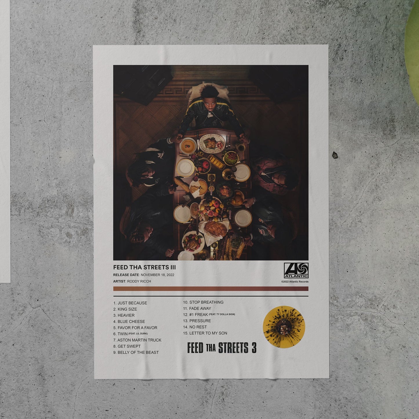 Roddy Ricch FEED THA STREETS III Album Poster