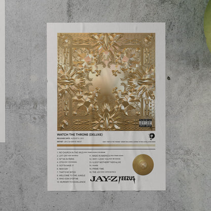 JAY-Z & Kanye West WATCH THE THRONE Album Poster