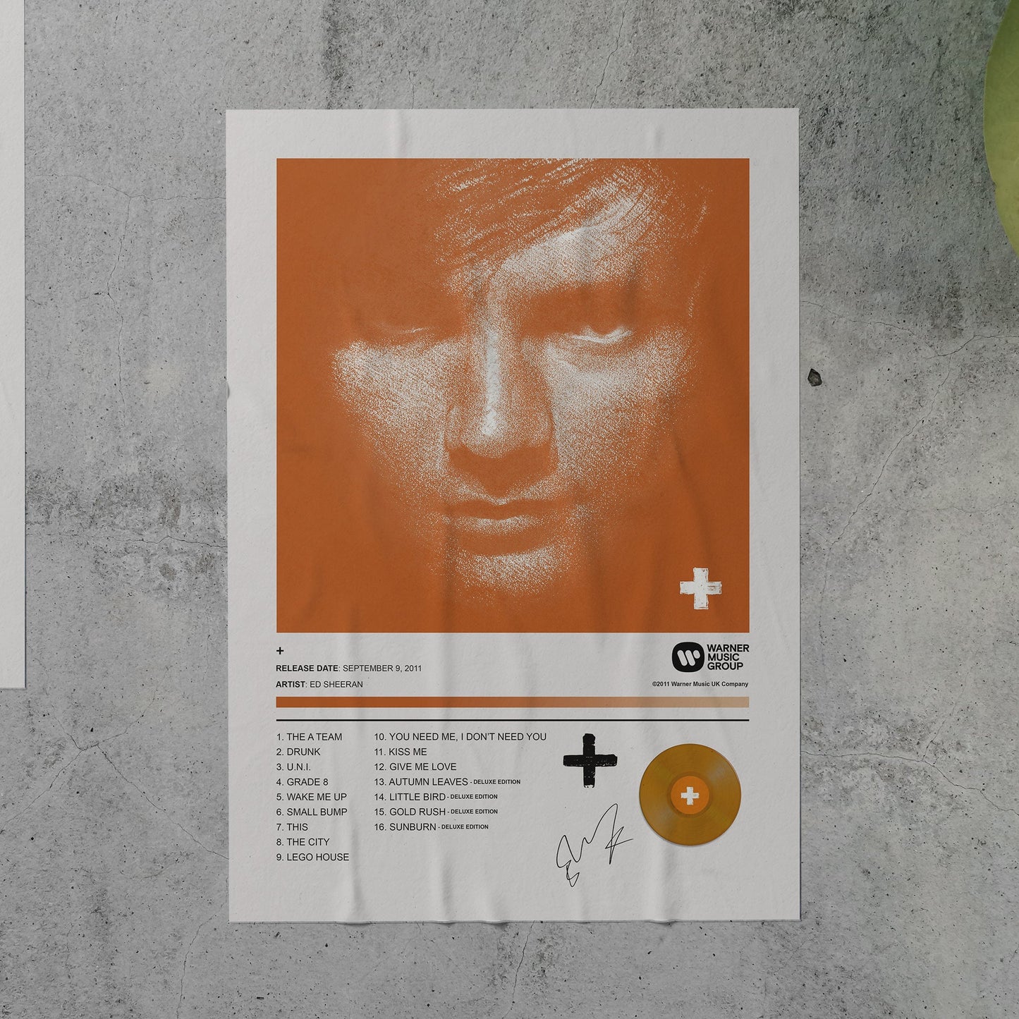 Ed Sheeran PLUS Album Poster