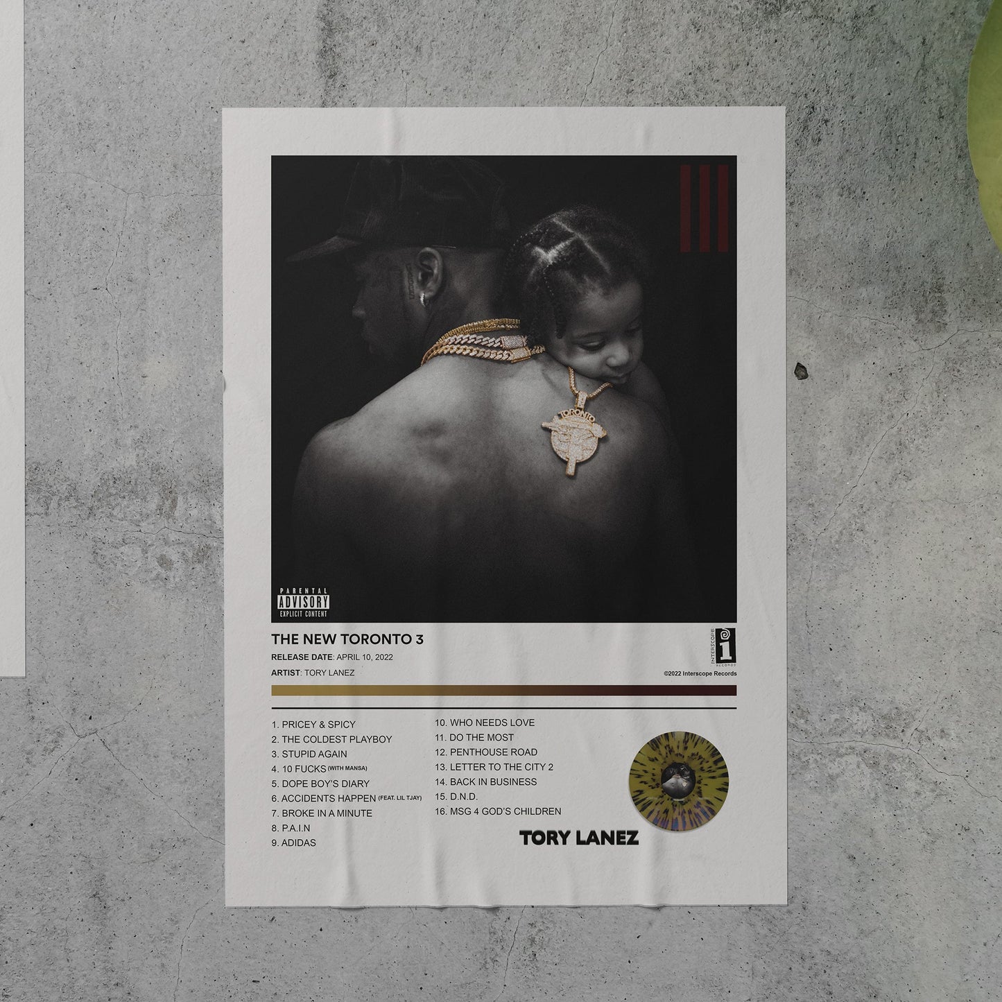 Tory Lanez THE NEW TORONTO 3 Album Poster
