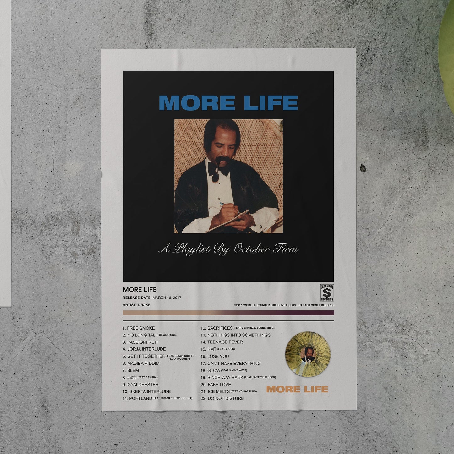 Drake MORE LIFE Album Poster