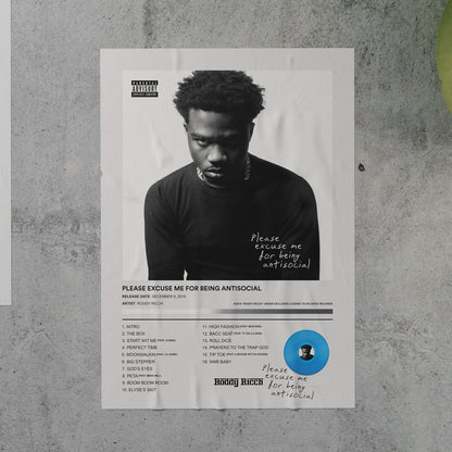Roddy Ricch Please Excuse Me For Being Antisocial Album Poster