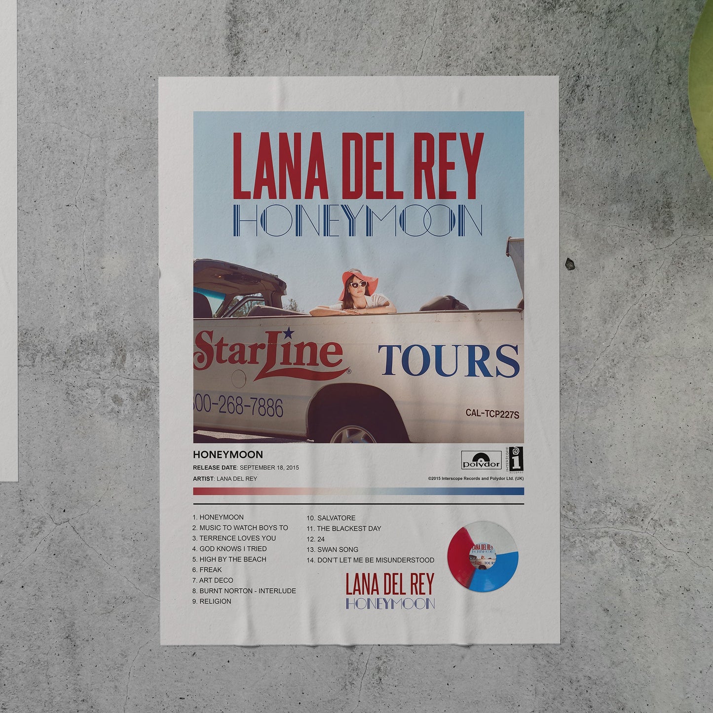 Lana Del Rey HONEYMOON Album Poster