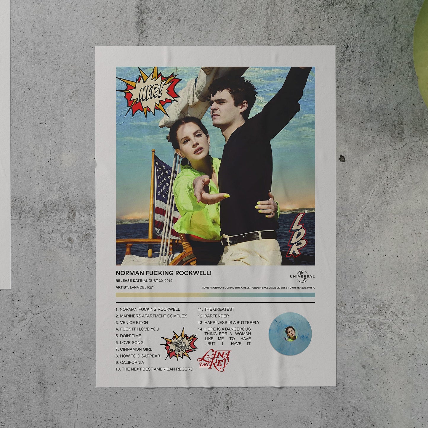 Lana Del Rey NORMAN FUCKING ROCKWELL! Album Poster