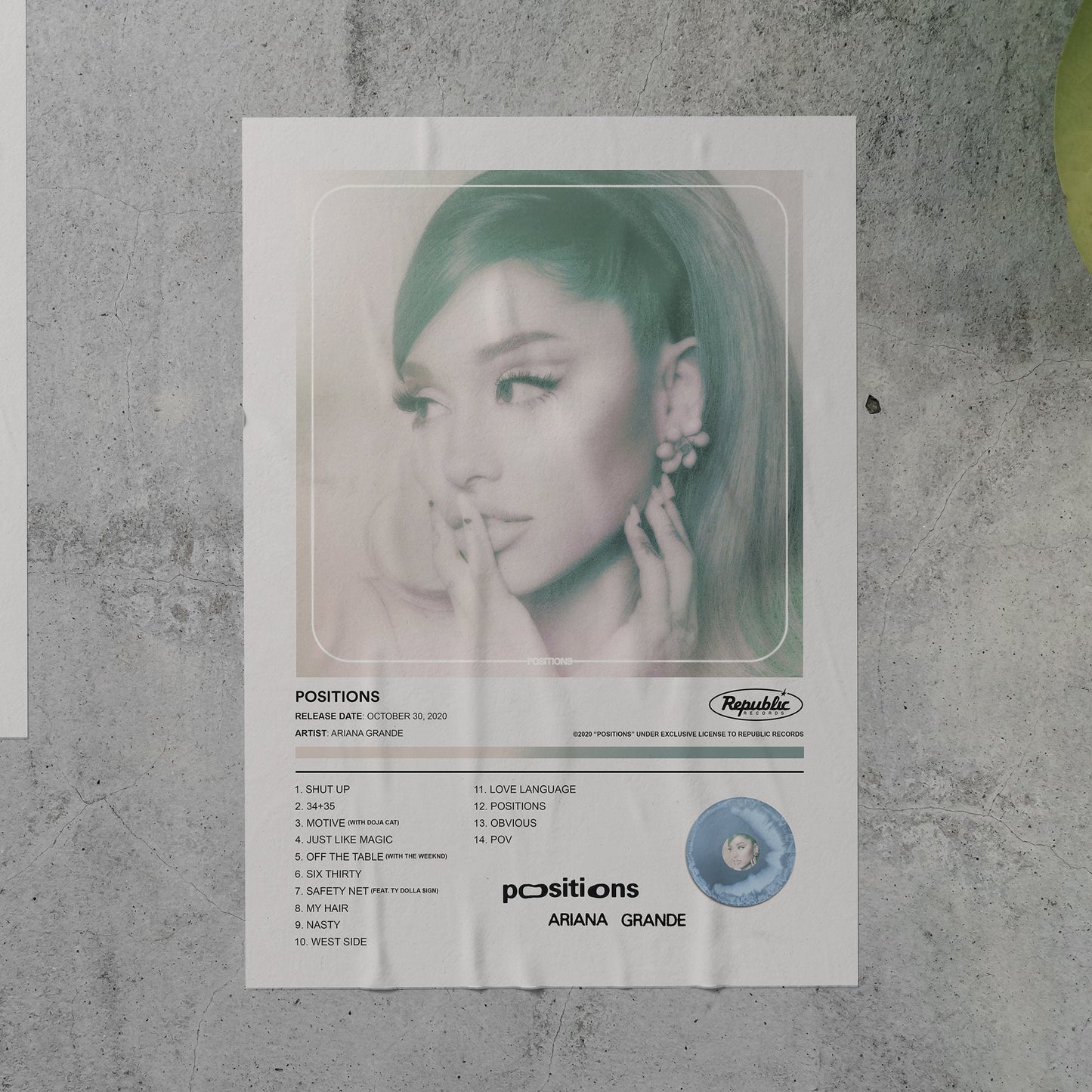 Ariana Grande POSITIONS Album Poster