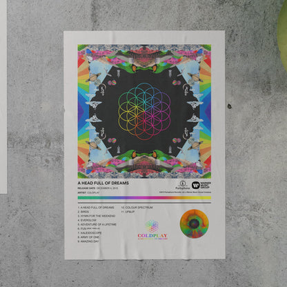 Coldplay A HEAD FULL OF DREAMS Album Poster