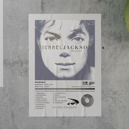 Michael Jackson INVINCIBLE Album Poster