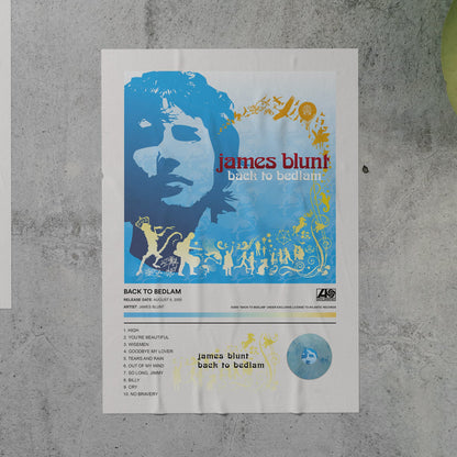 James Blunt BACK TO BEDLAM Album Poster
