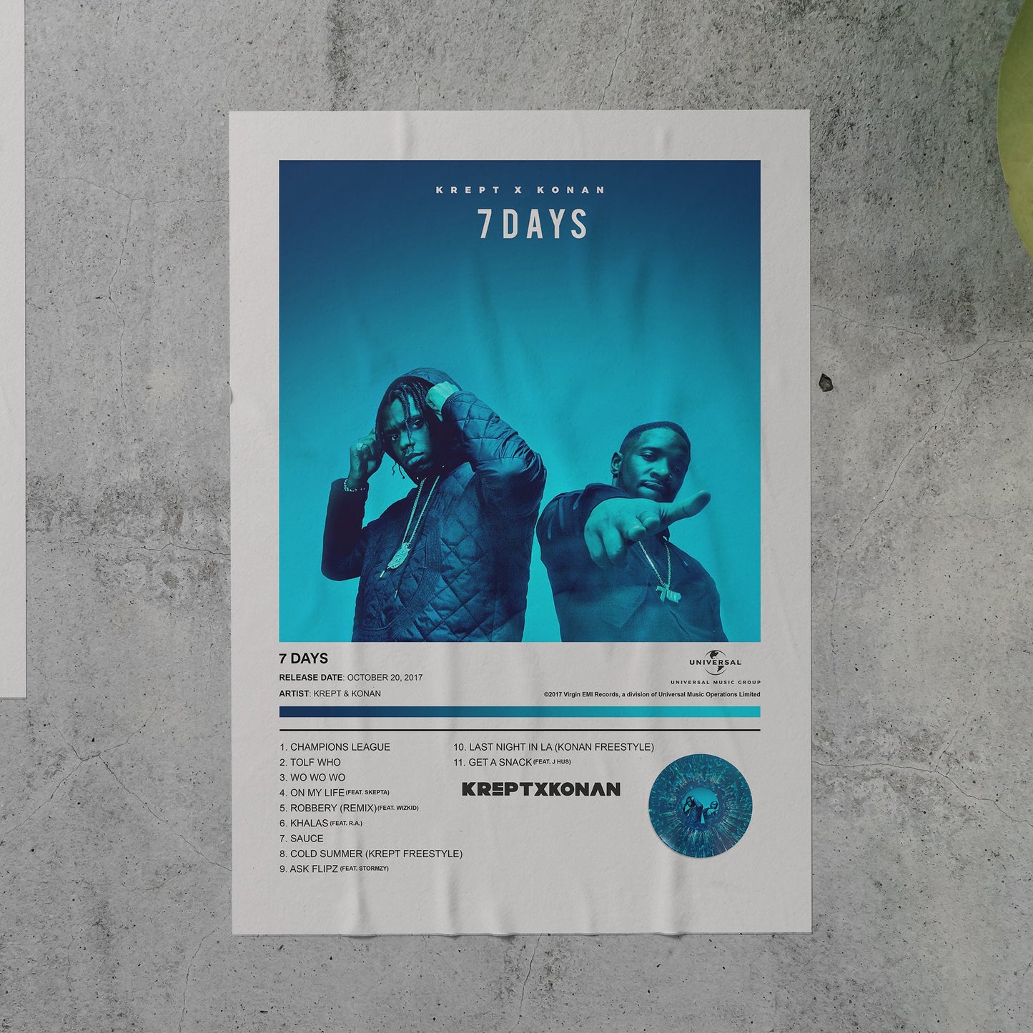 Krept & Konan 7 DAYS Album Poster