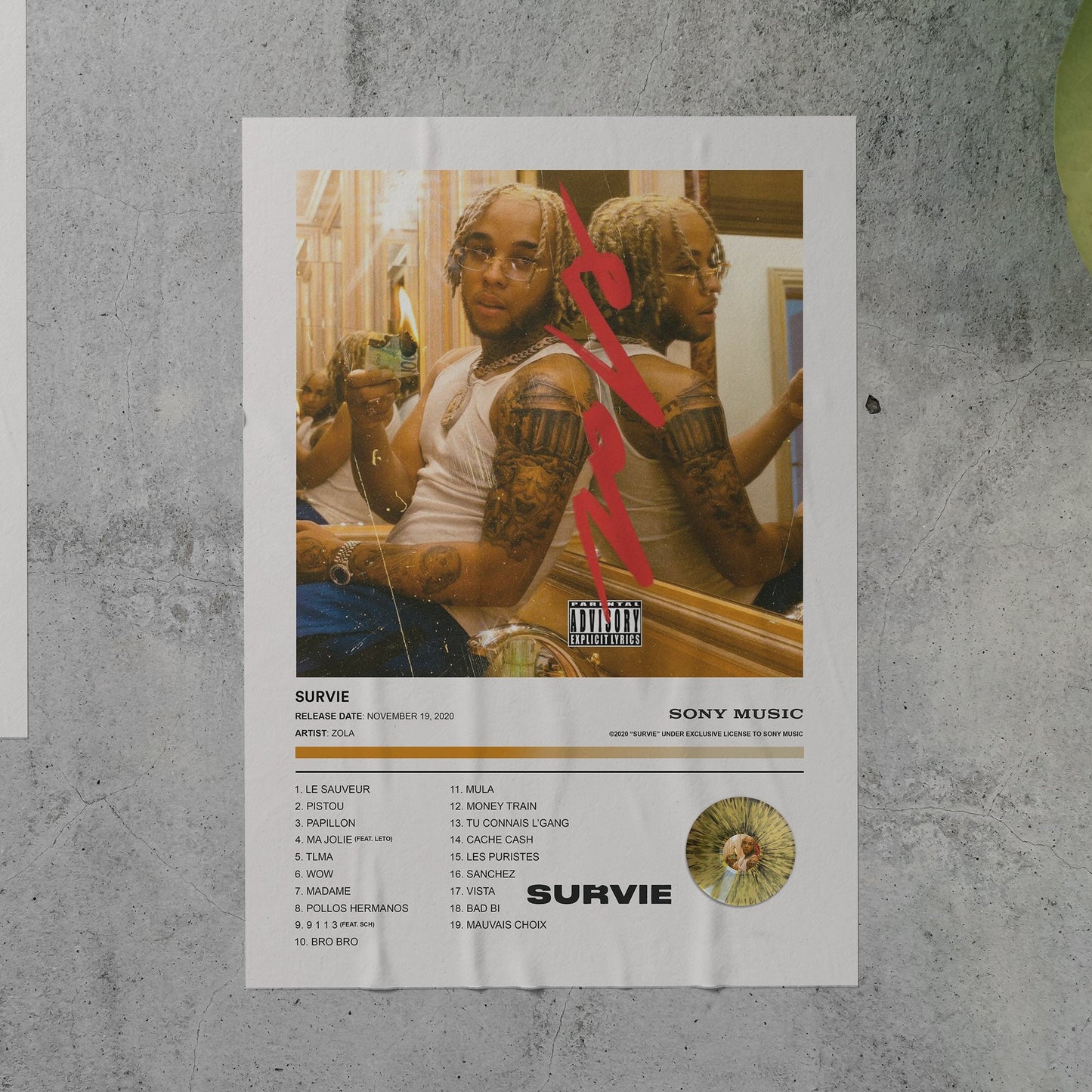 Zola SURVIE Album Poster