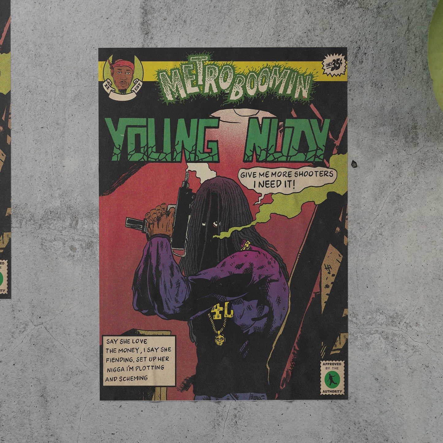 Metro Boomin HEROES & VILLAINS (Young Nudy) Poster