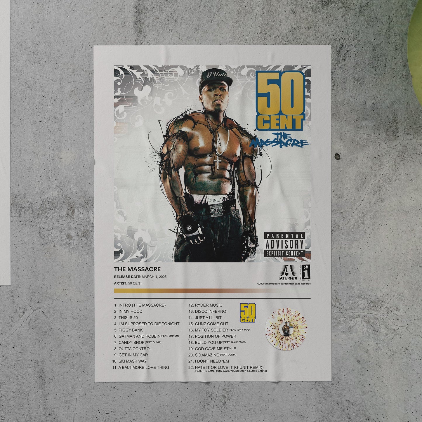 50 Cent THE MASSACRE Album Poster