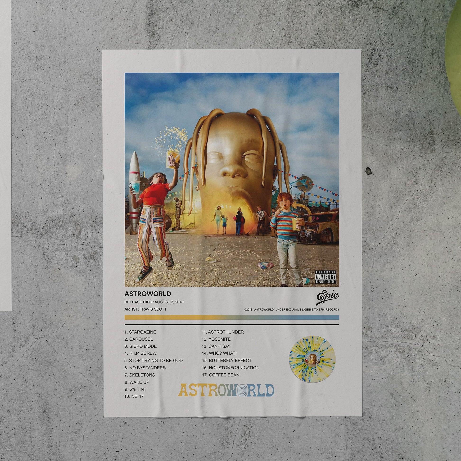 Travis Scott ASTROWORLD Album Poster - rsdesignstudio