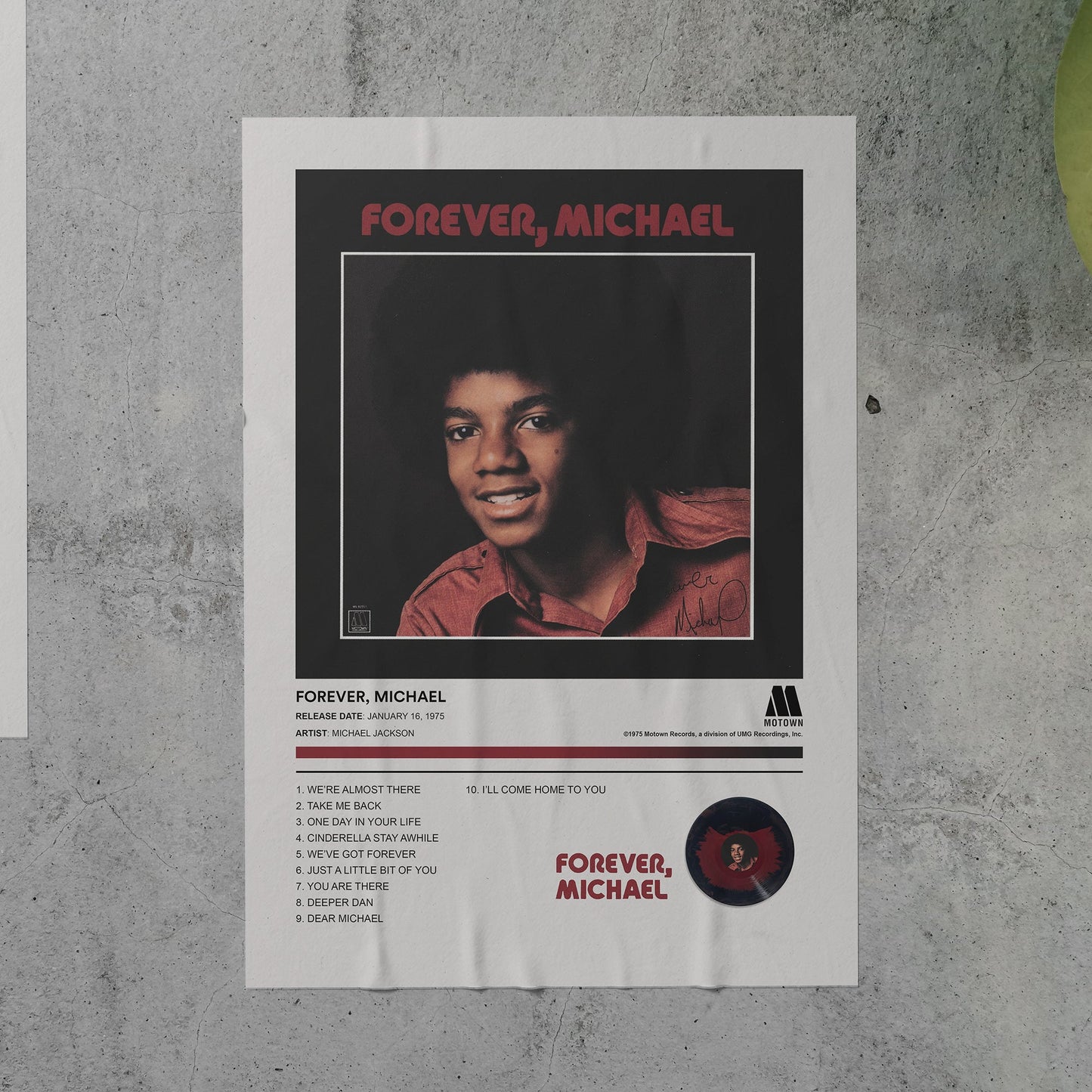 Michael Jackson FOREVER, MICHAEL Album Poster