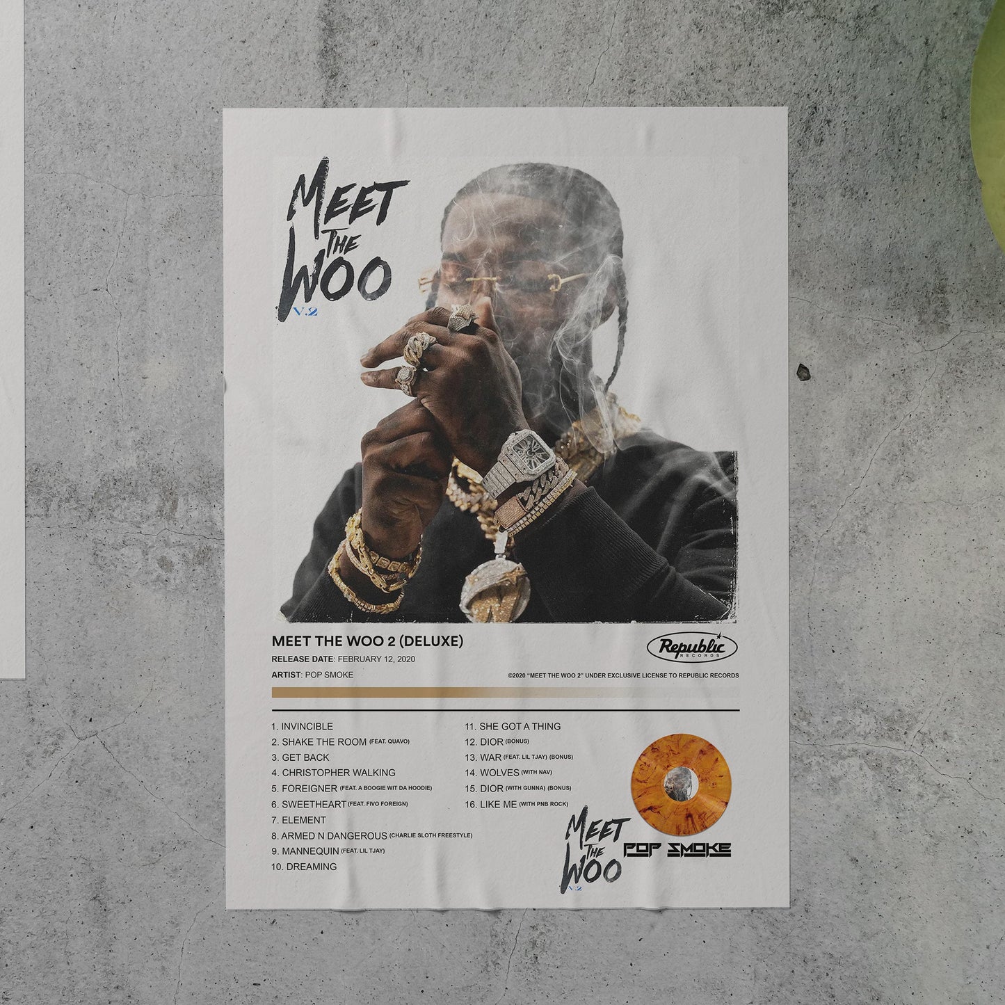 Pop Smoke MEET THE WOO 2 Album Poster